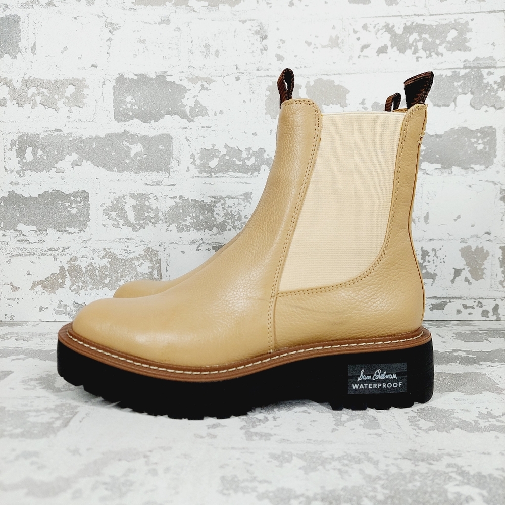 Sam Edelman Cream Ankle Booties